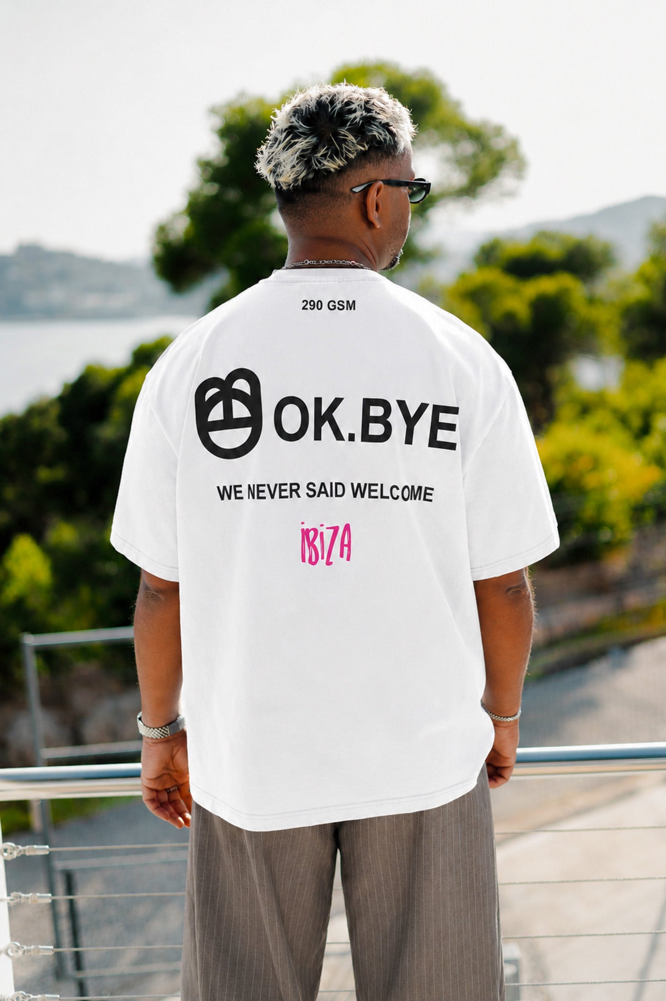 OK.BYE Men Oversized T-Shirt – Ibiza Edition | Drop 001 | 290GSM Oversized