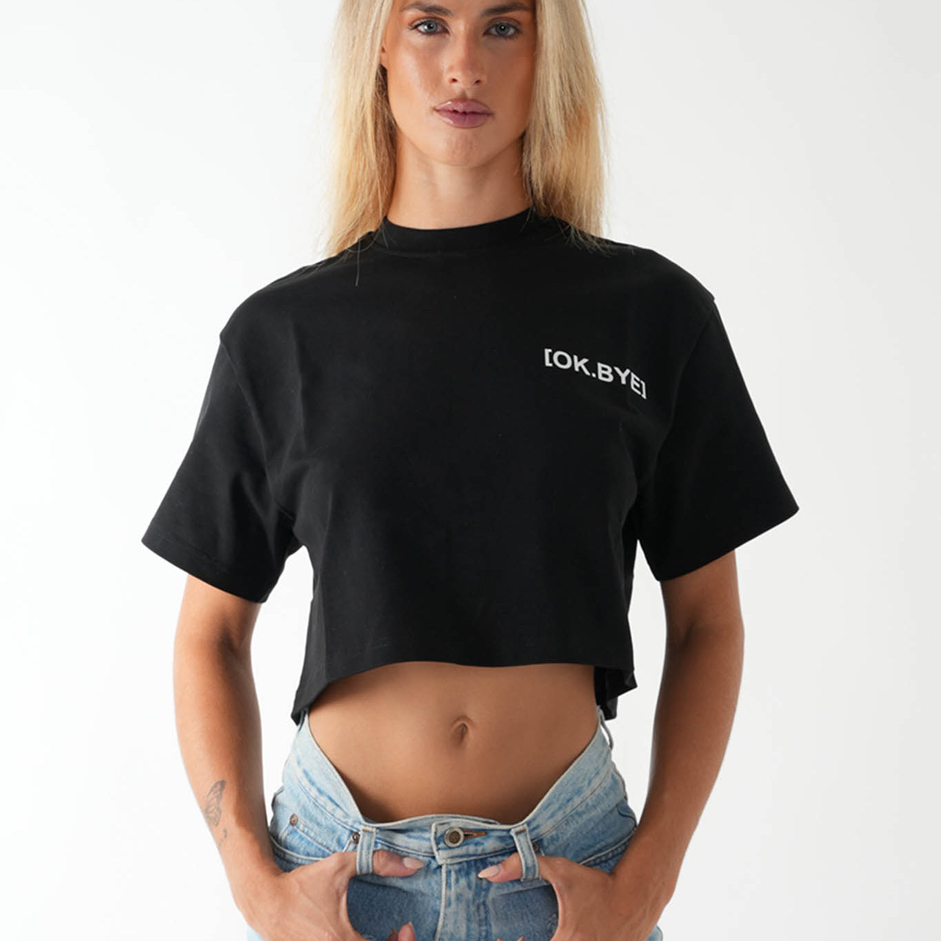 OK.BYE Women Cropped T-Shirt – Streetstyle| Ibiza Vibes | 250GSM Oversized Crop Top