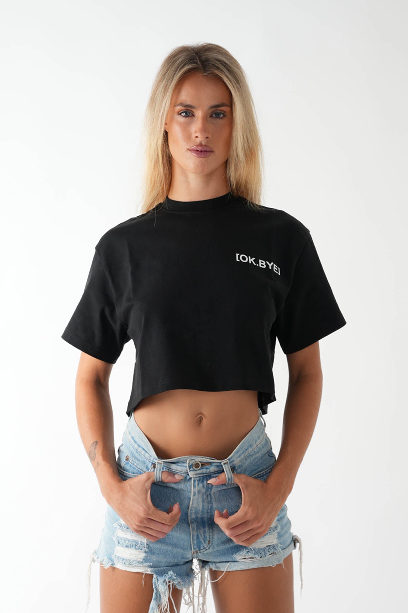 OK.BYE Women Cropped T-Shirt – Streetstyle| Ibiza Vibes | 250GSM Oversized Crop Top