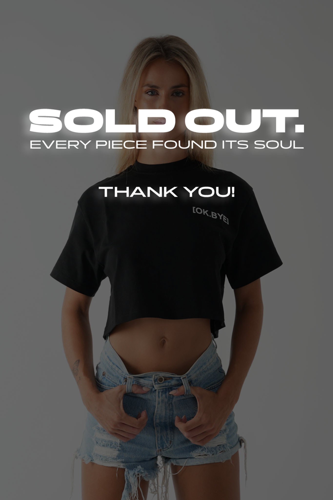 OK.BYE Women Cropped T-Shirt – Streetstyle| Ibiza Vibes | 250GSM Oversized Crop Top
