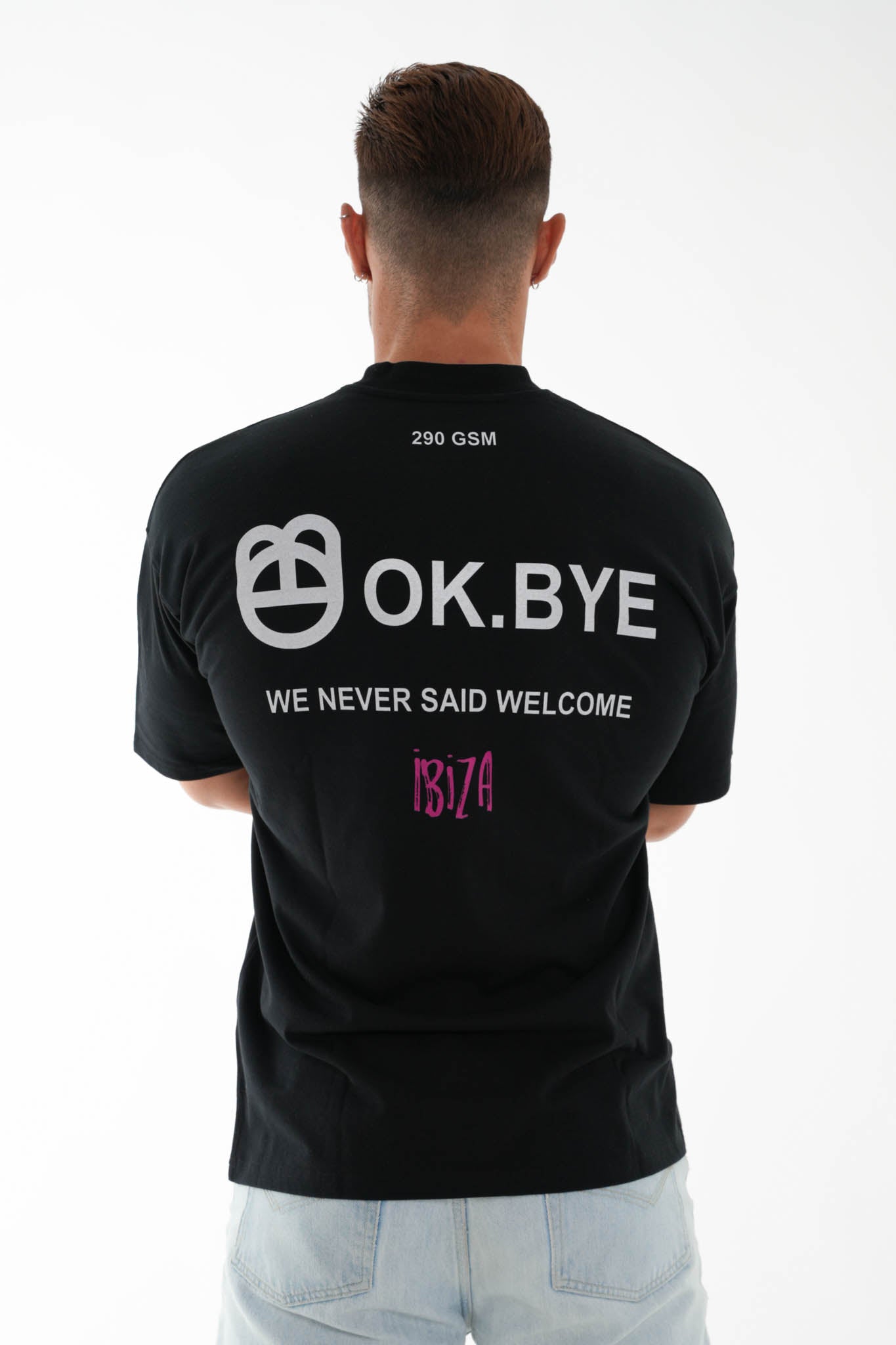 OK.BYE Men Oversized T-Shirt – Ibiza Edition | Drop 001 | 290GSM Oversized