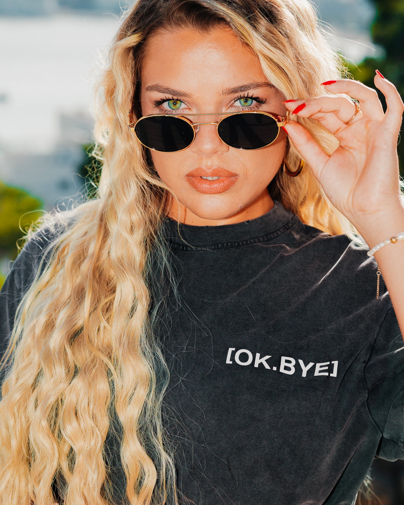 OK.BYE Women Cropped T-Shirt – Streetstyle| Ibiza Vibes | 250GSM Oversized Crop Top