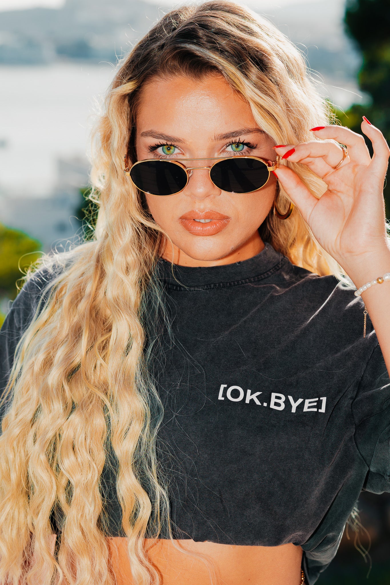 OK.BYE Women Cropped T-Shirt – Streetstyle| Ibiza Vibes | 250GSM Oversized Crop Top