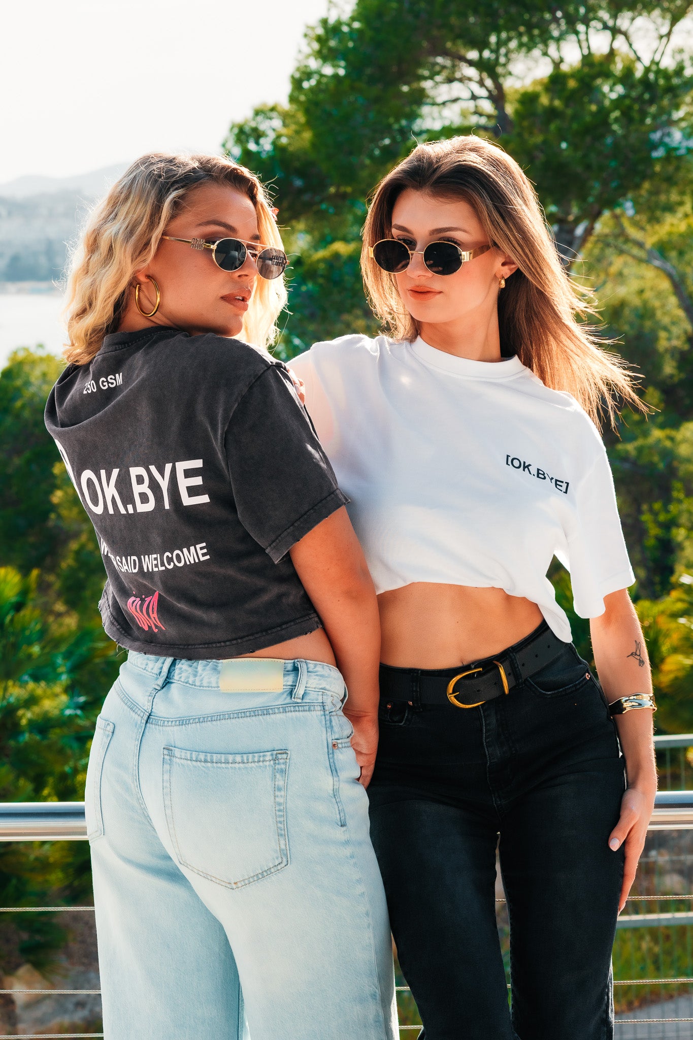 OK.BYE Women Cropped T-Shirt – Streetstyle| Ibiza Vibes | 250GSM Oversized Crop Top