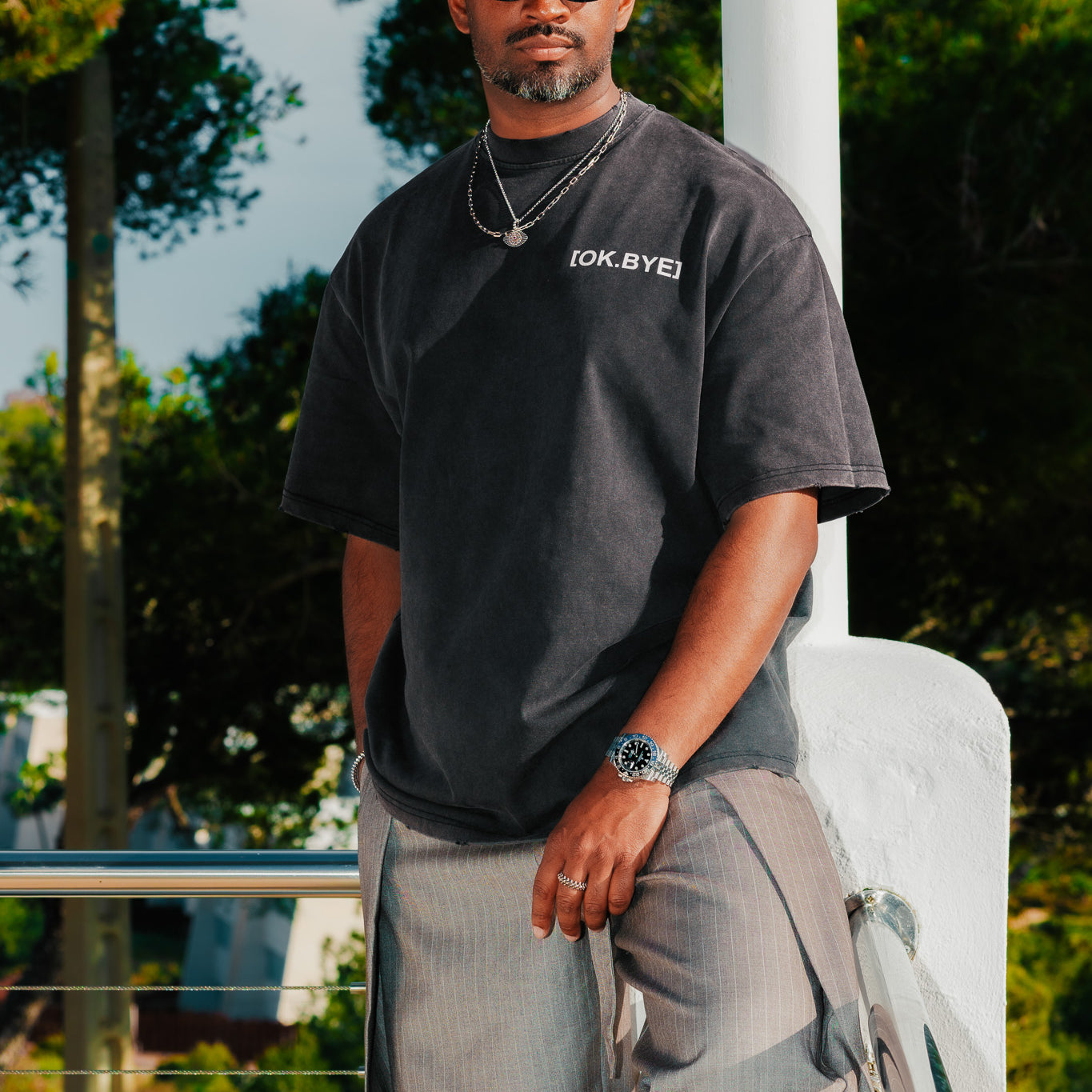 OK.BYE Men Oversized T-Shirt – Ibiza Edition | Drop 001 | 290GSM Oversized