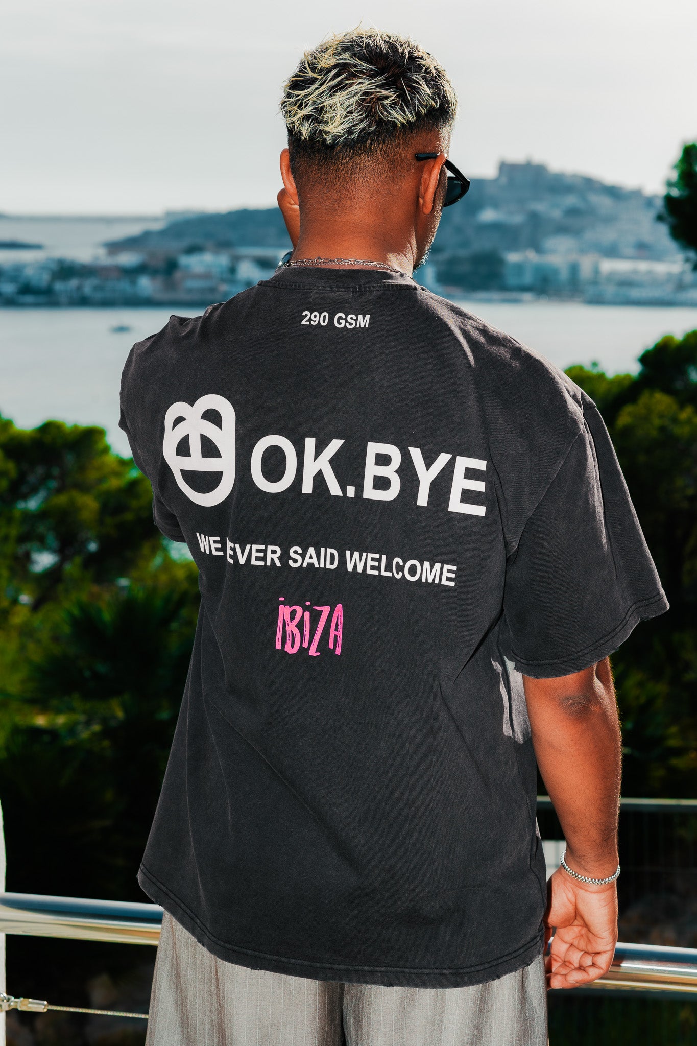 OK.BYE Men Oversized T-Shirt – Ibiza Edition | Drop 001 | 290GSM Oversized