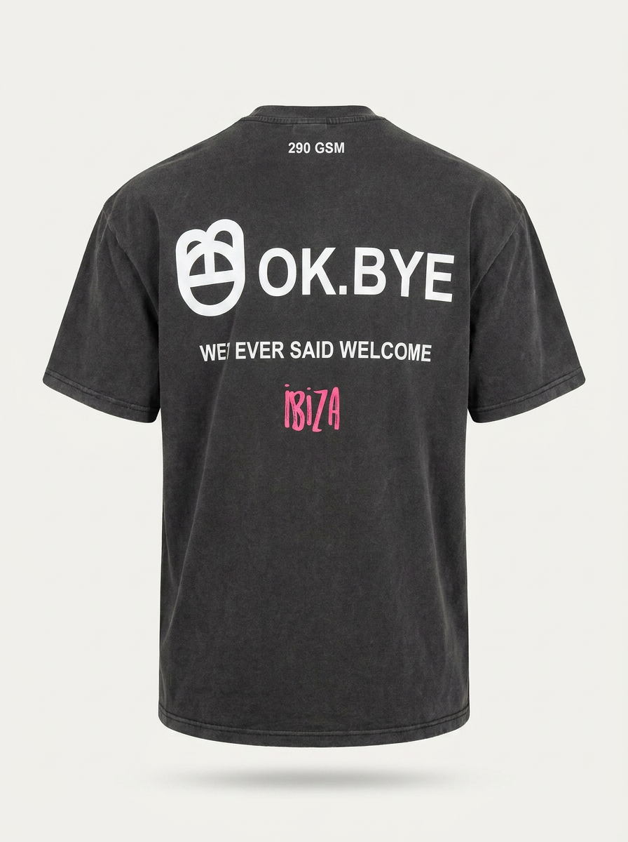 OK.BYE Men Oversized T-Shirt – Ibiza Edition | Drop 001 | 290GSM Oversized